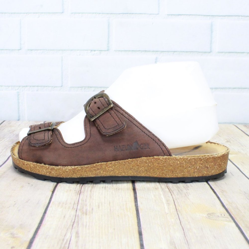 Haflinger Two Strap Buckle Leather Sandals Sz 6 US - Picture 1 of 8